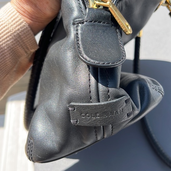 Cole haan black leather tote with braided straps and gold hardware - Picture 11 of 11